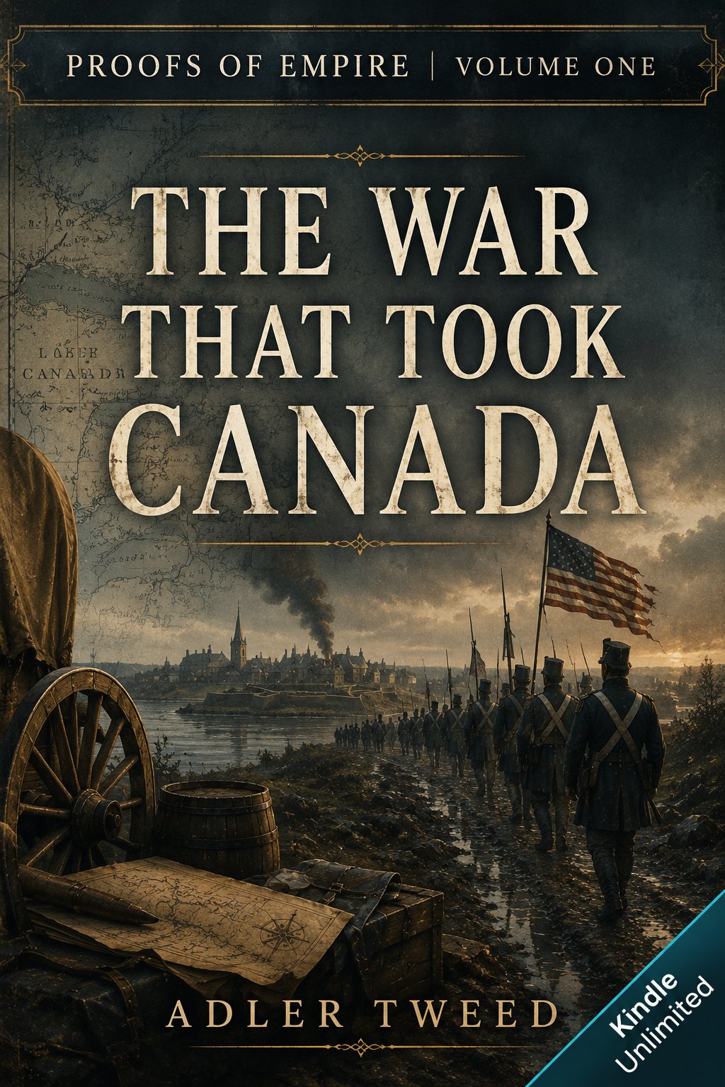 Book cover for Proofs of Empire Volume I, The War That Took Canada by Adler Tweed.